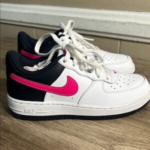 Nike Force 1 White/Fierce Pink (CZ1685 109) Big Kids Size 1
